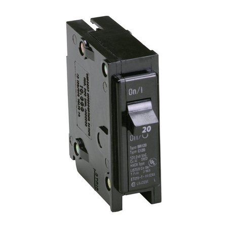 EATON CUTLER-HAMMER Circuit Breaker, BR Series 20A, 1 Pole, 120/240V AC BR120